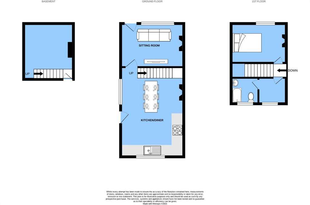 2 bedroom semi-detached house for sale - floorplan