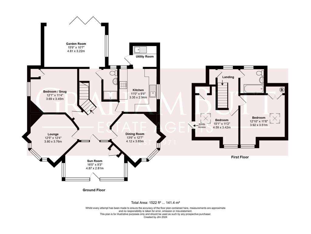 3 bedroom detached house for sale - floorplan