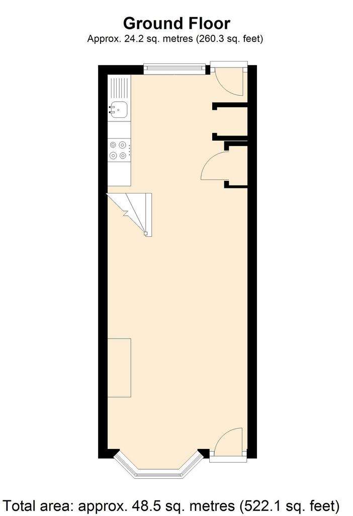 2 bedroom terraced house to rent - floorplan