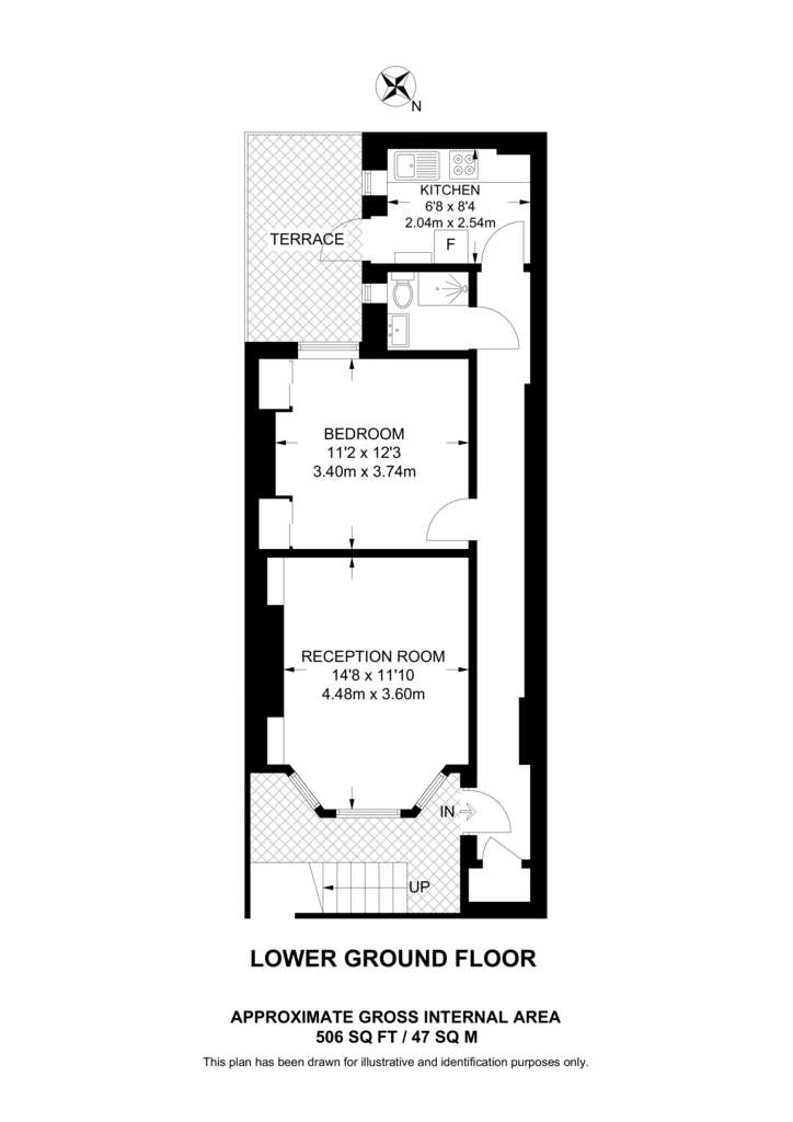 1 bedroom flat to rent - floorplan