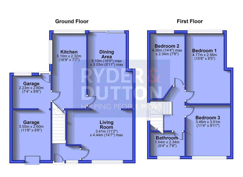 3 bedroom semi-detached house for sale - floorplan