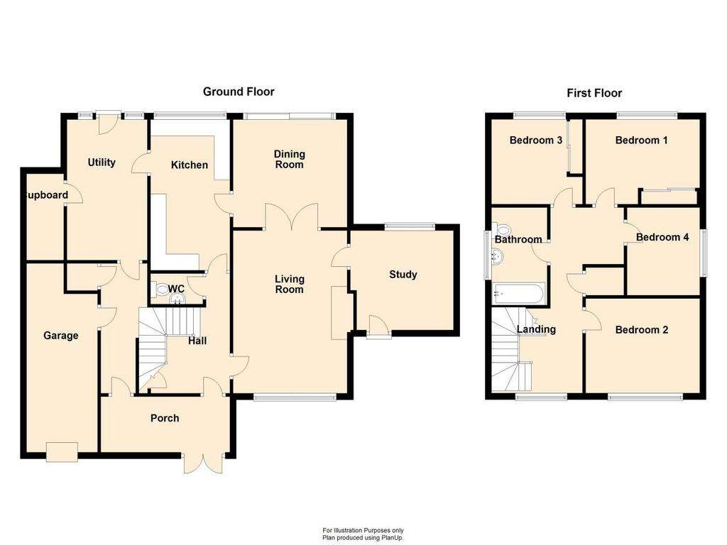 4 bedroom link-detached house to rent - floorplan