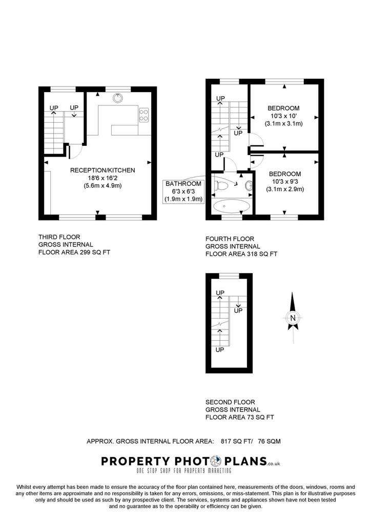 2 bedroom flat to rent - floorplan