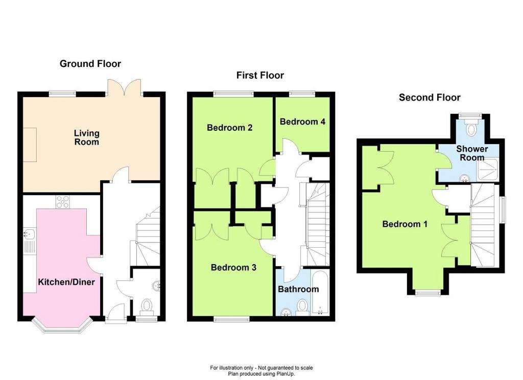 4 bedroom semi-detached house to rent - floorplan