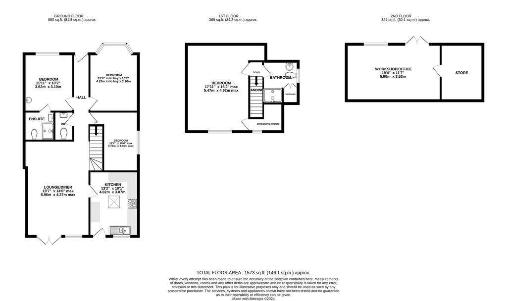 4 bedroom semi-detached bungalow for sale - floorplan