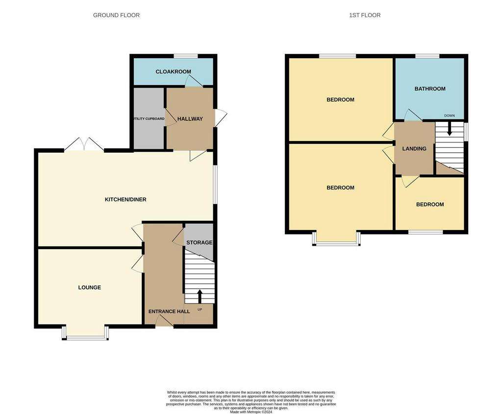 3 bedroom semi-detached house for sale - floorplan