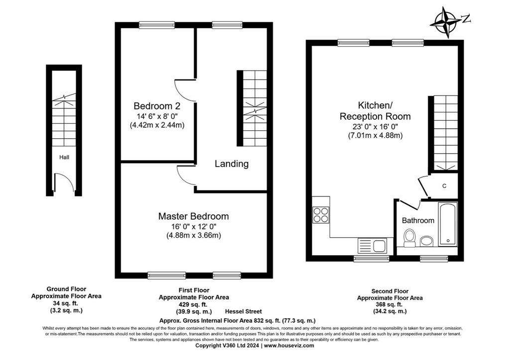 2 bedroom flat to rent - floorplan