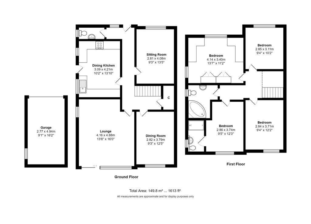 4 bedroom semi-detached house for sale - floorplan