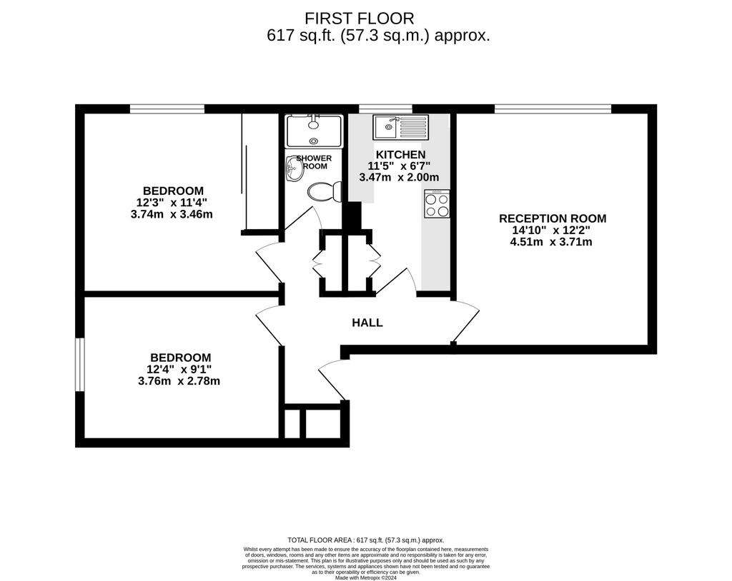 2 bedroom flat for sale - floorplan