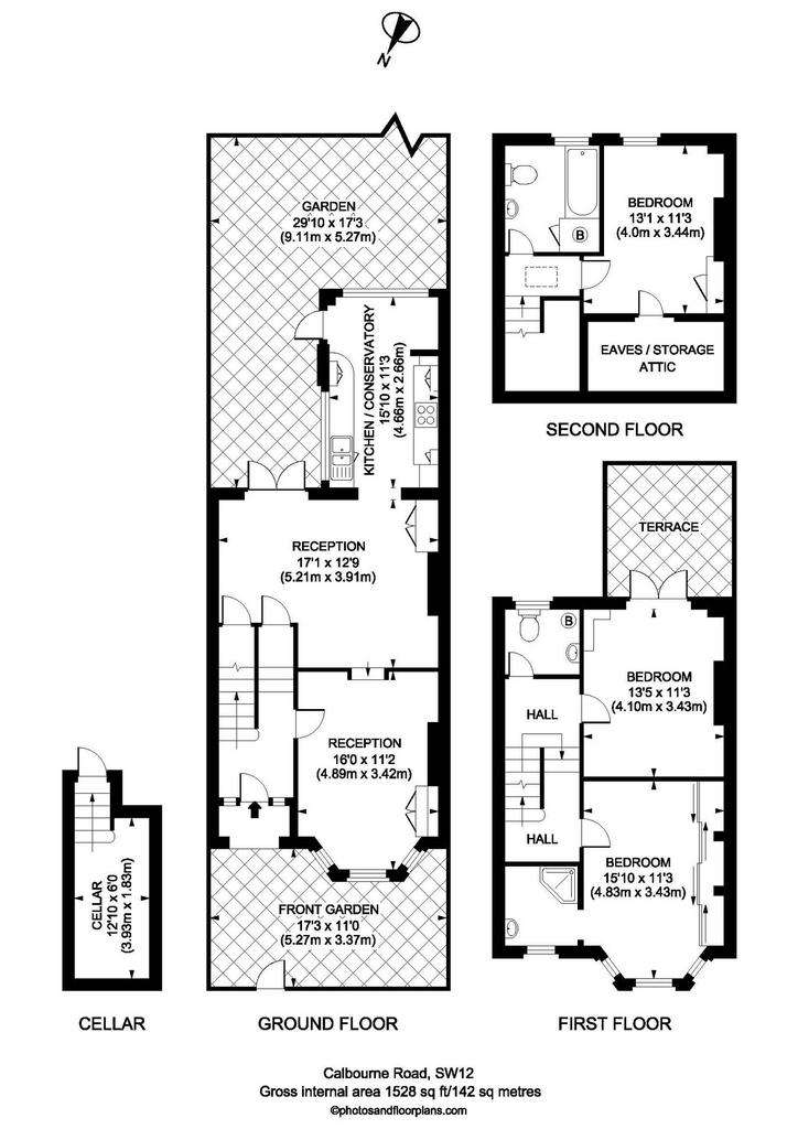 3 bedroom terraced house to rent - floorplan