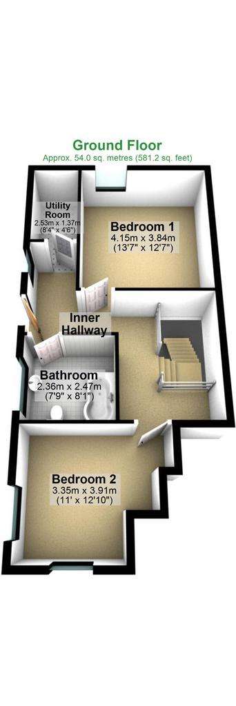 2 bedroom maisonette for sale - floorplan