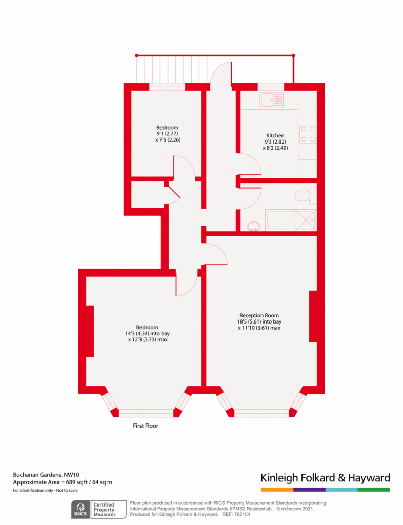 2 bedroom flat for sale - floorplan