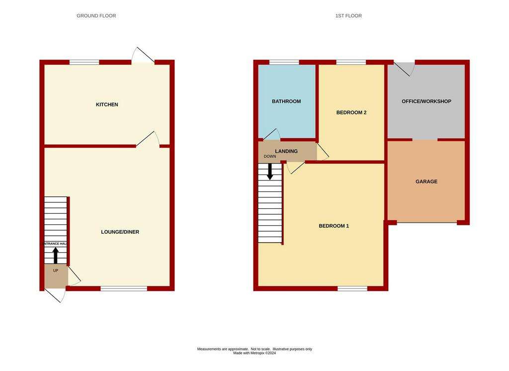 2 bedroom end of terrace house for sale - floorplan