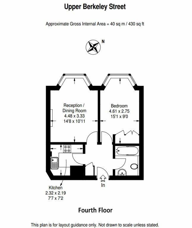 1 bedroom flat to rent - floorplan