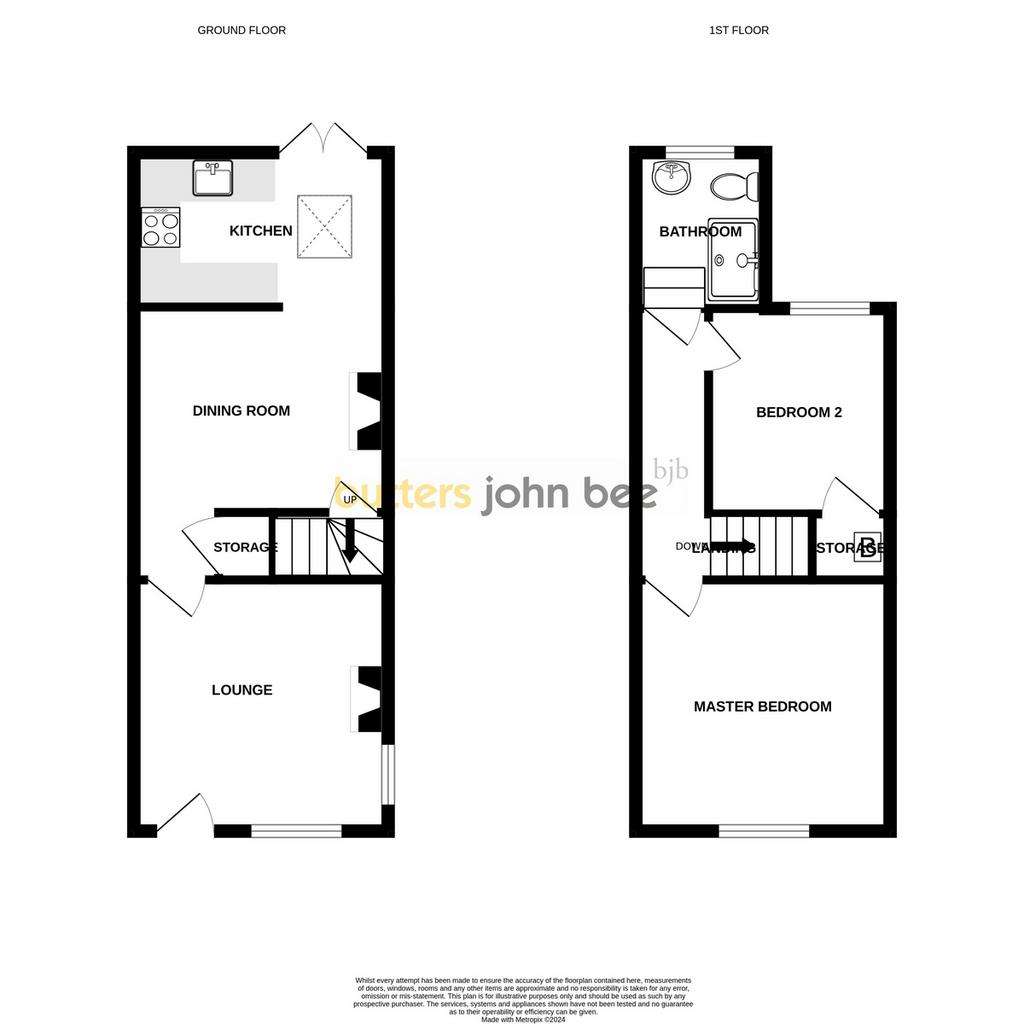 2 bedroom end of terrace house for sale - floorplan