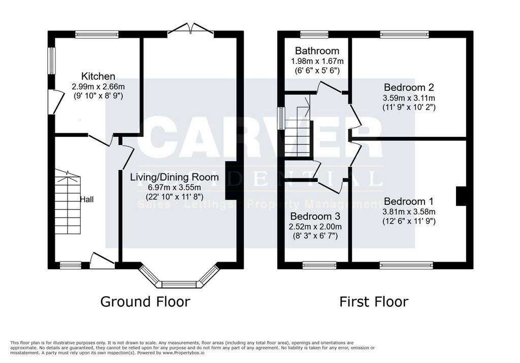 3 bedroom semi-detached house for sale - floorplan