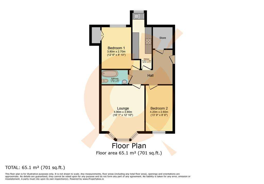 2 bedroom flat for sale - floorplan