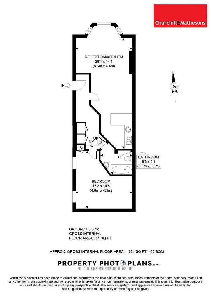 1 bedroom flat to rent - floorplan