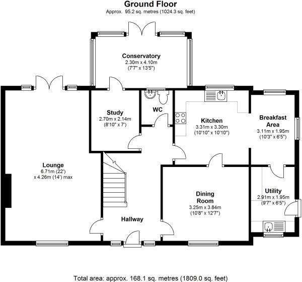 4 bedroom detached house to rent - floorplan