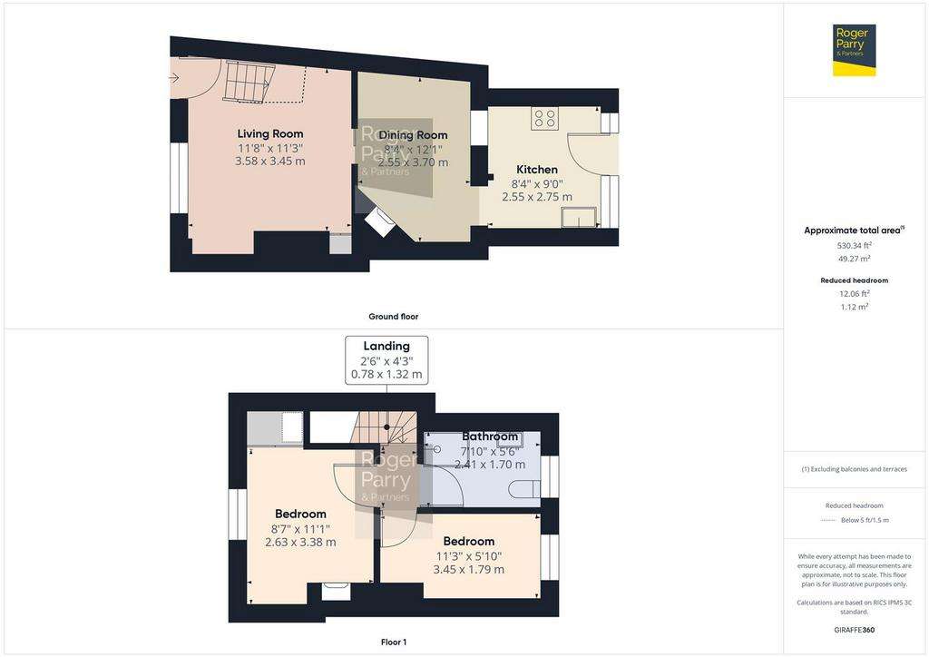 2 bedroom terraced house for sale - floorplan