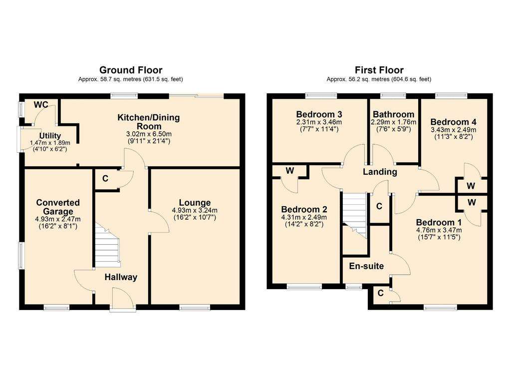 4 bedroom detached house for sale - floorplan