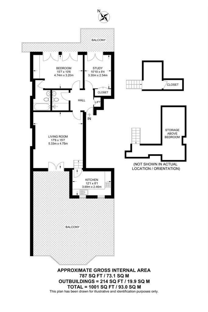 2 bedroom flat to rent - floorplan