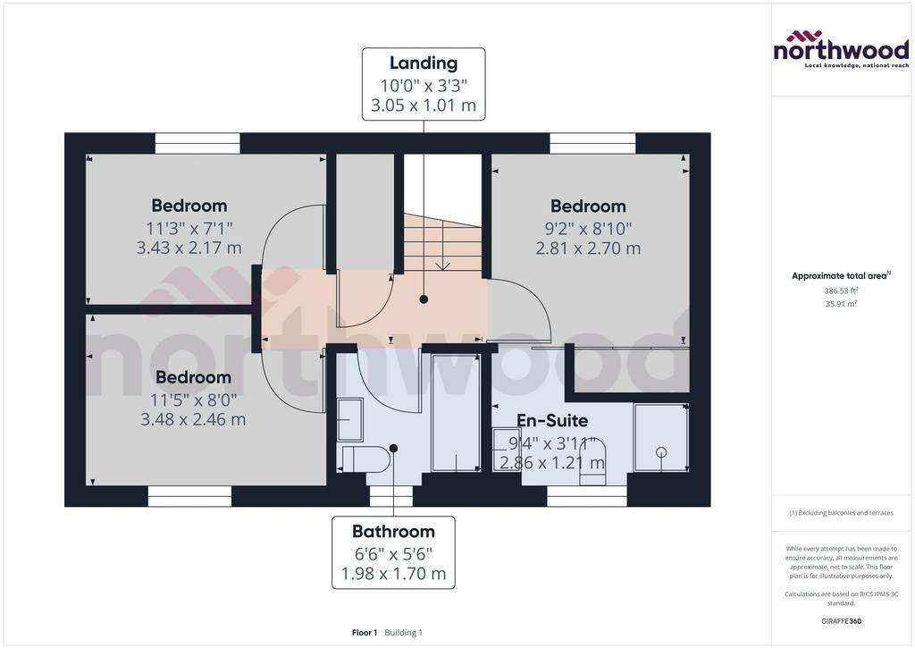 3 bedroom semi-detached house for sale - floorplan