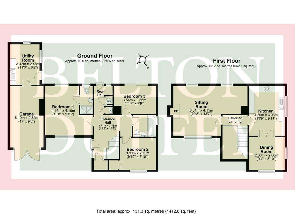 3 bedroom detached house for sale - floorplan