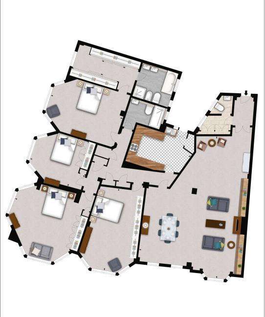 4 bedroom flat to rent - floorplan