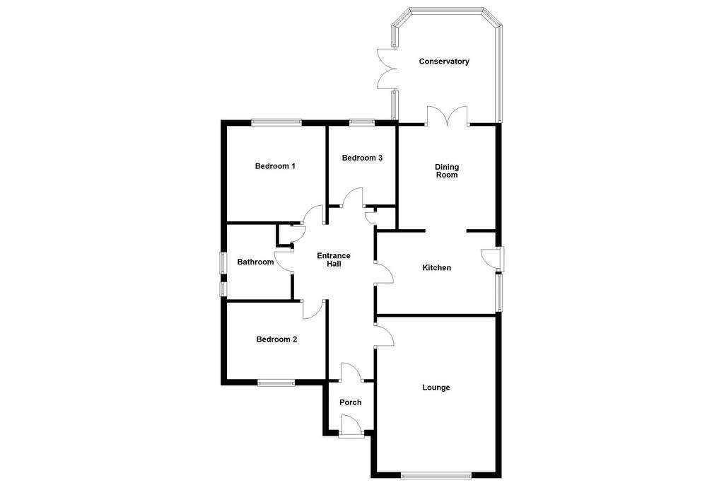 3 bedroom bungalow for sale - floorplan