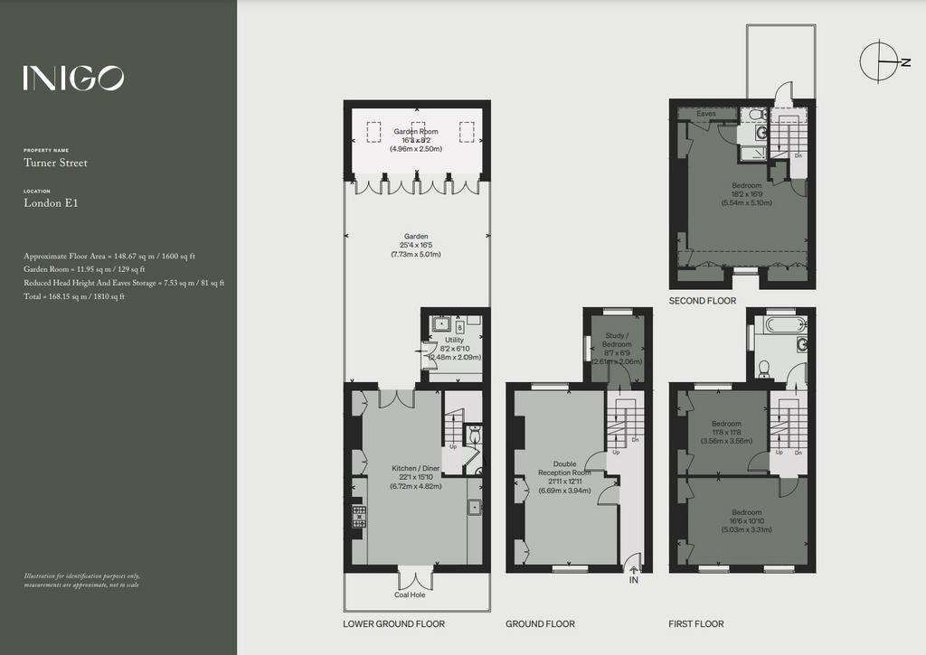 4 bedroom terraced house for sale - floorplan