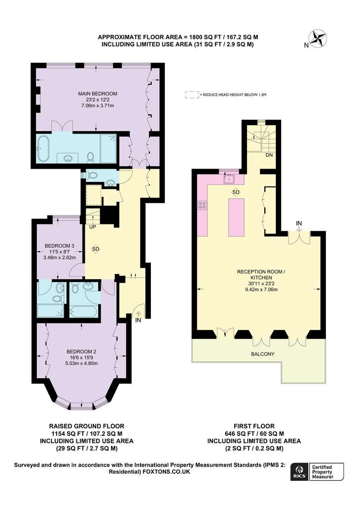 3 bedroom flat to rent - floorplan