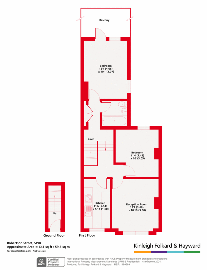 2 bedroom flat to rent - floorplan