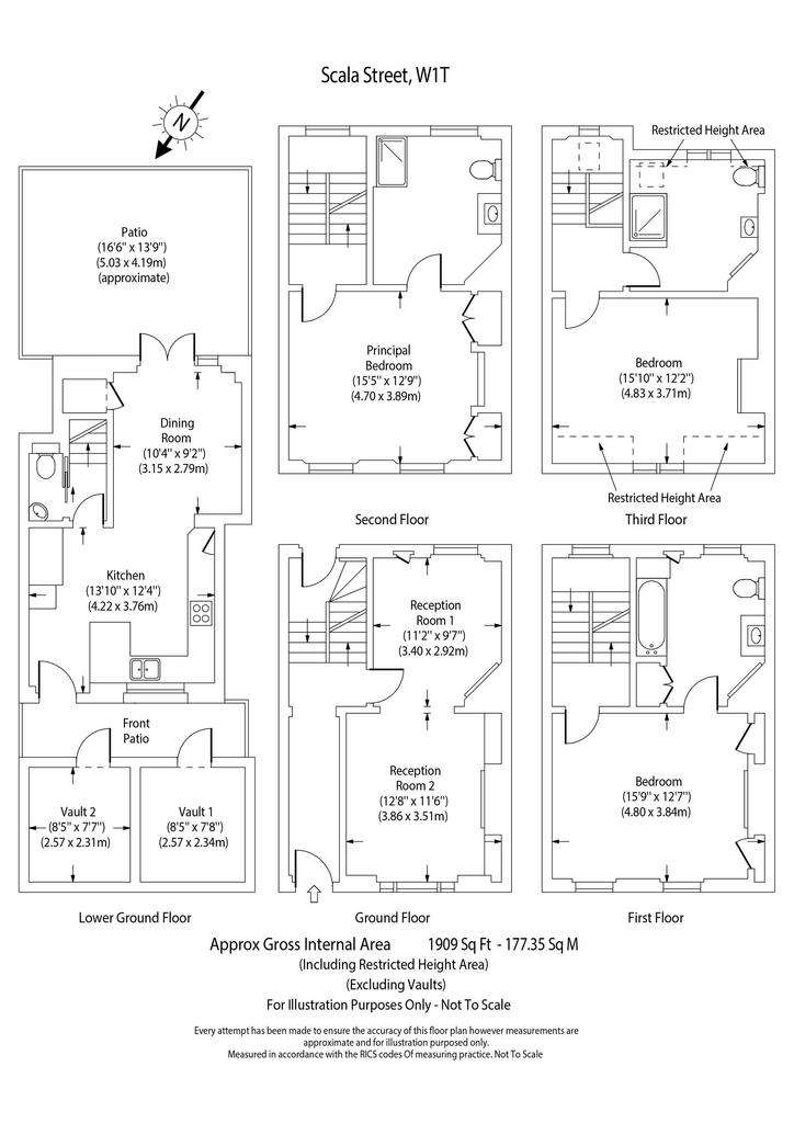 3 bedroom terraced house to rent - floorplan