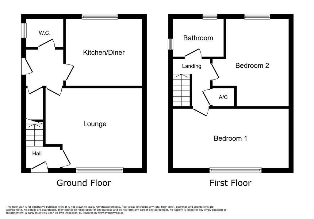 2 bedroom semi-detached house to rent - floorplan