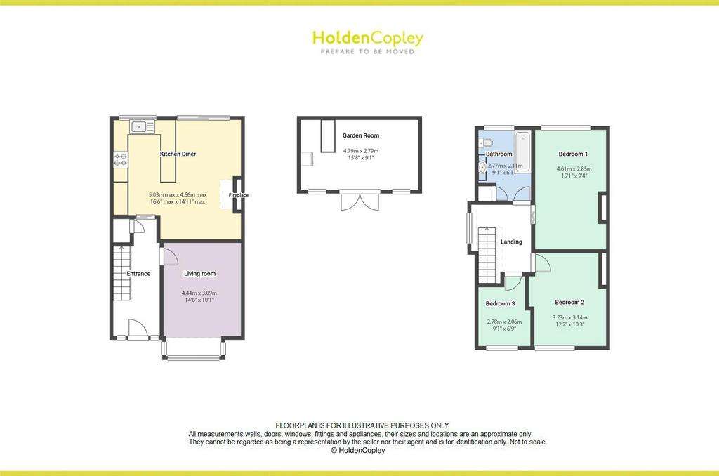 3 bedroom semi-detached house for sale - floorplan