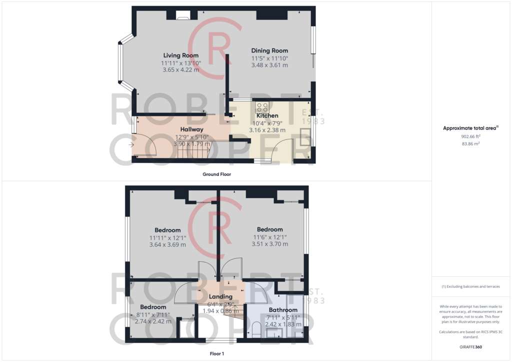 3 bedroom semi-detached house to rent - floorplan