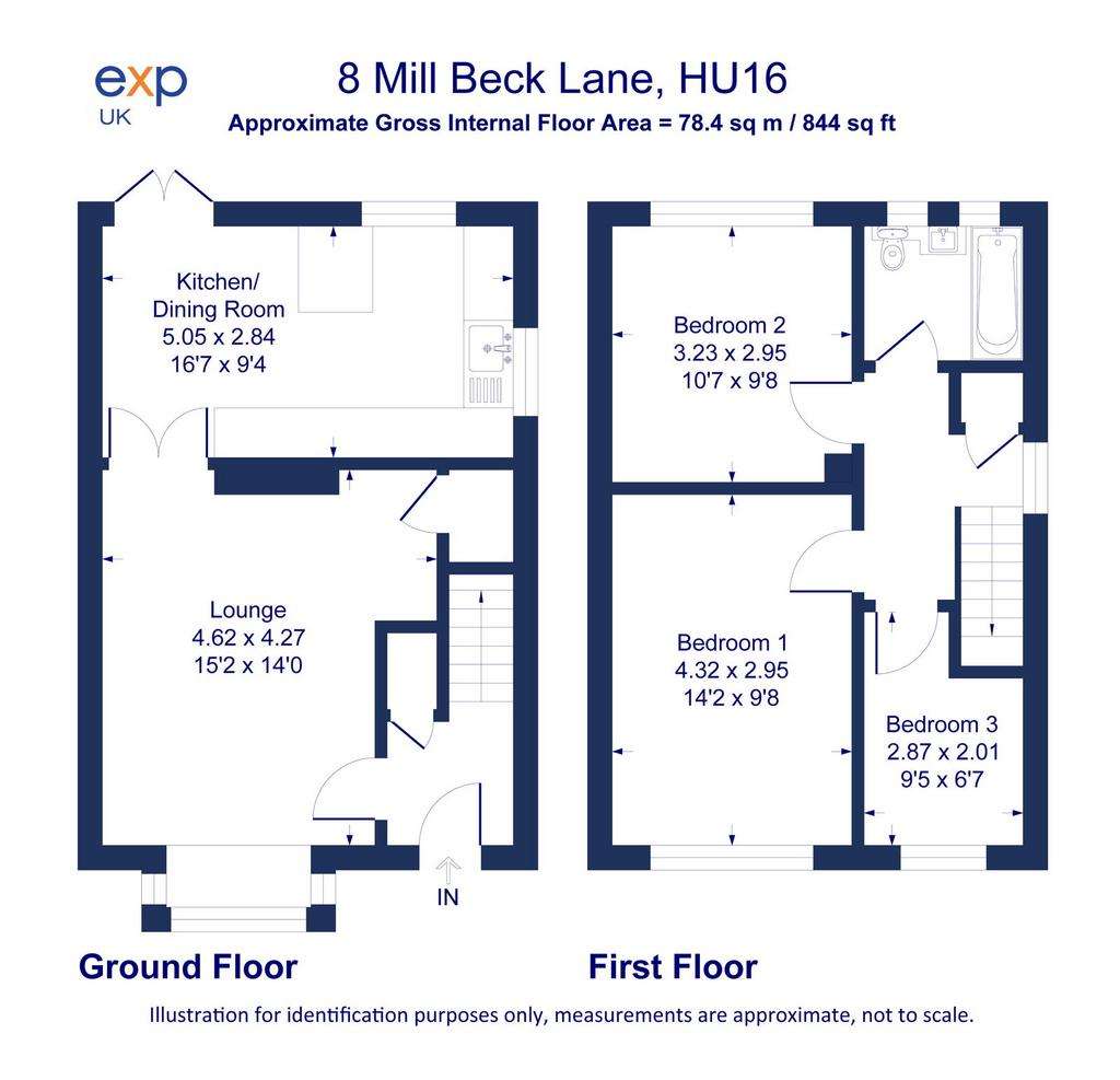 3 bedroom semi-detached house for sale - floorplan