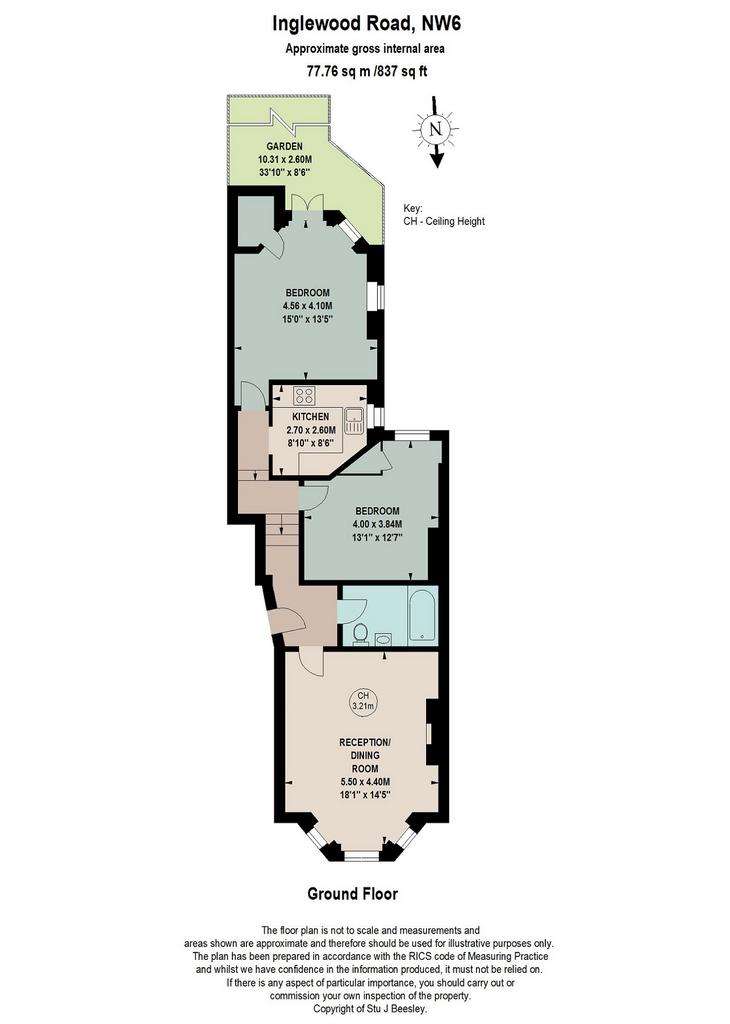 2 bedroom flat for sale - floorplan