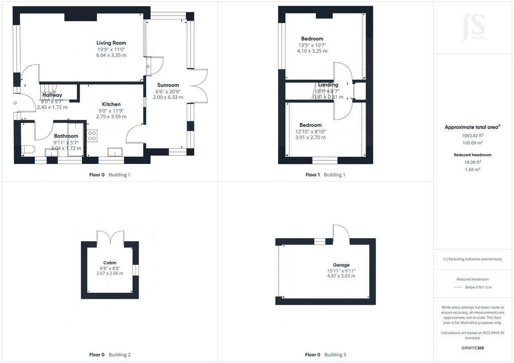 2 bedroom semi-detached bungalow for sale - floorplan