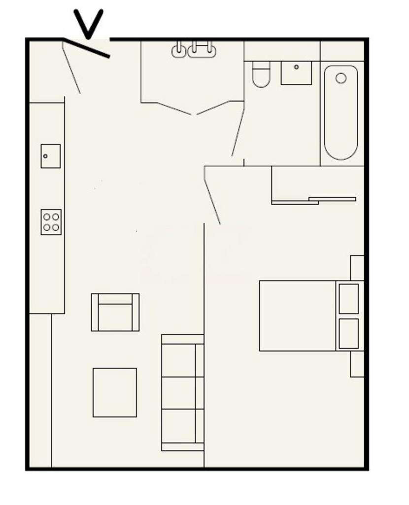 1 bedroom flat to rent - floorplan