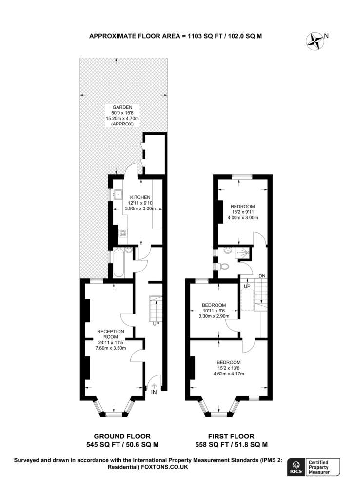 3 bedroom terraced house to rent - floorplan