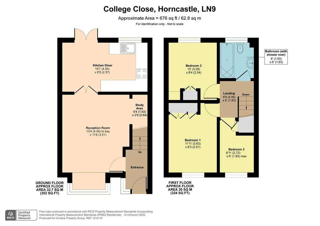 3 bedroom semi-detached house for sale - floorplan