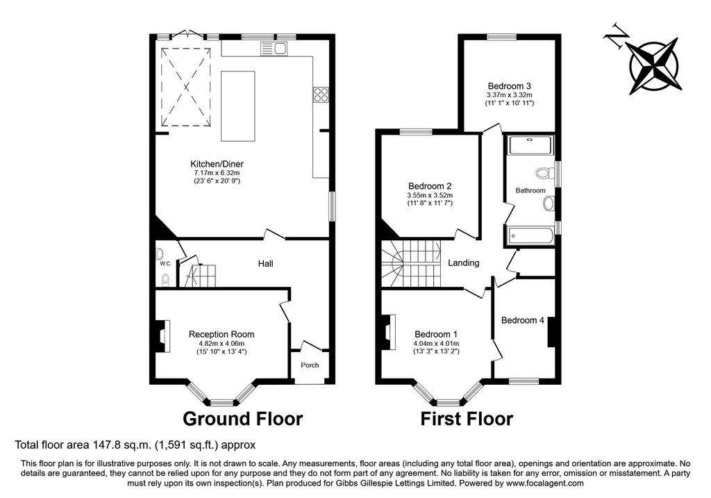 4 bedroom terraced house to rent - floorplan