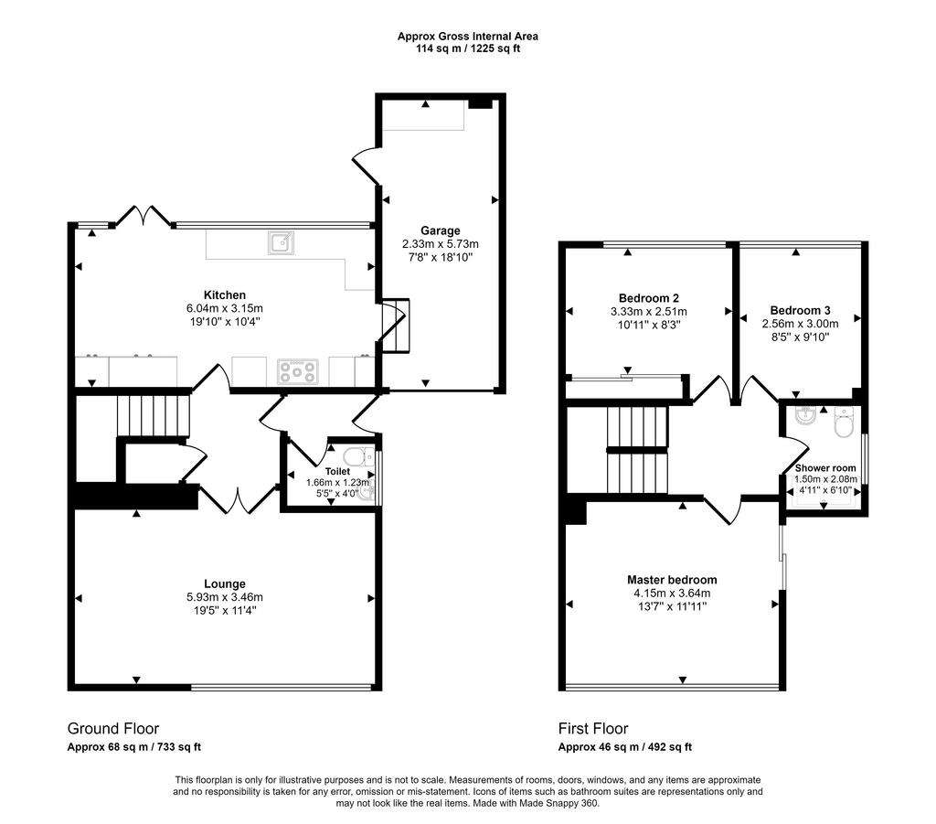 3 bedroom semi-detached house for sale - floorplan