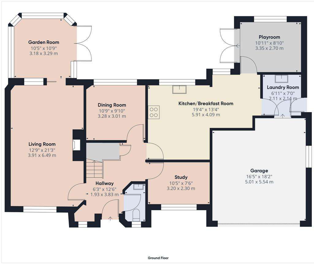 5 bedroom detached house for sale - floorplan