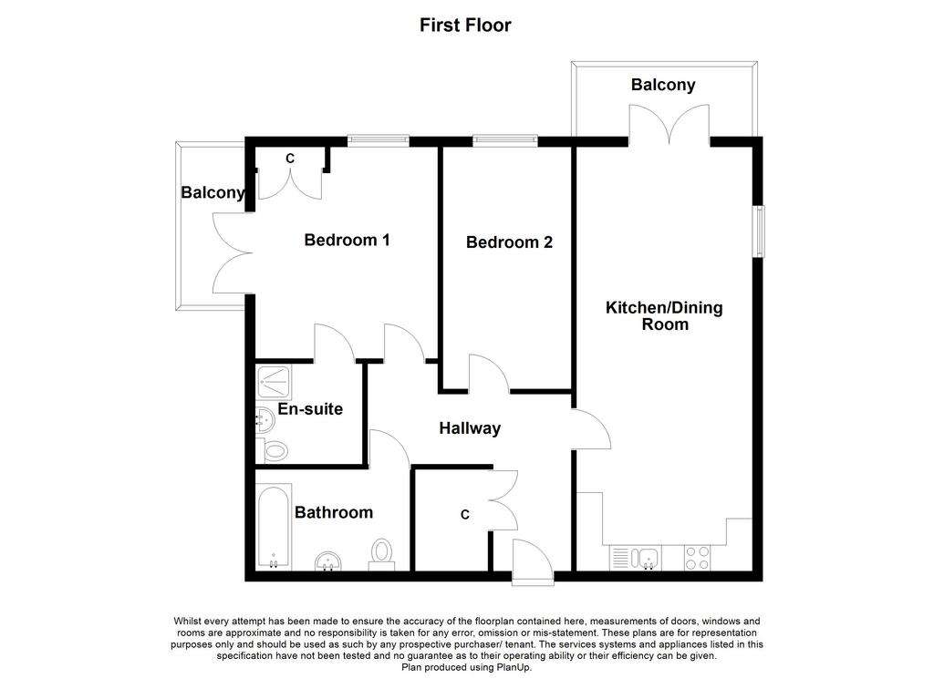 2 bedroom flat for sale - floorplan