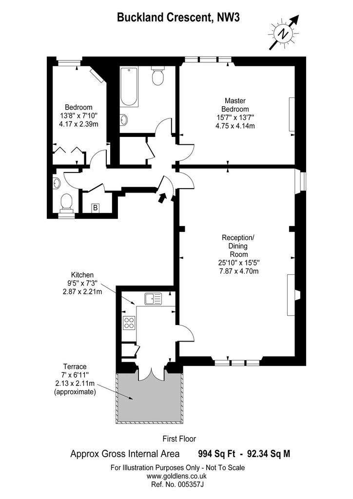 2 bedroom flat to rent - floorplan