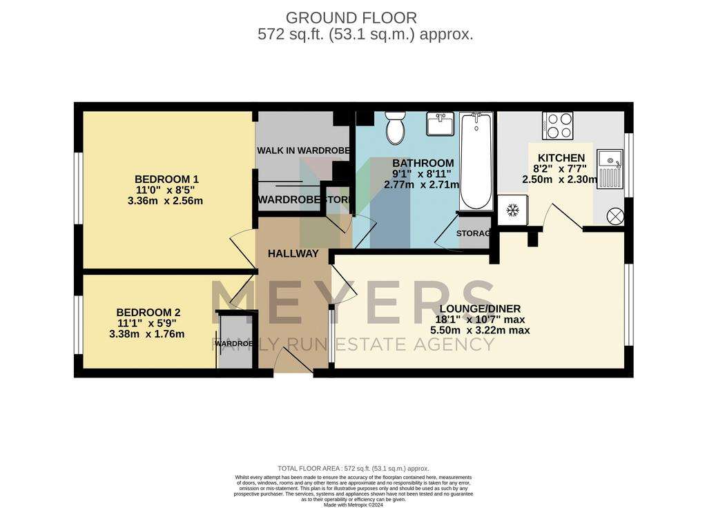 2 bedroom flat for sale - floorplan