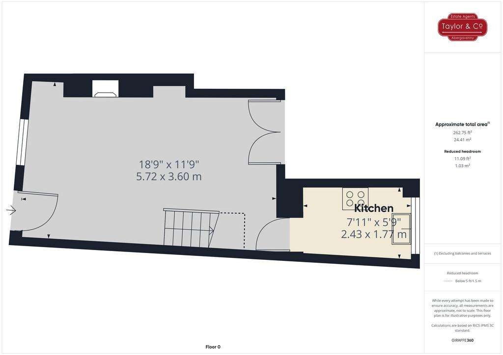 2 bedroom terraced house to rent - floorplan